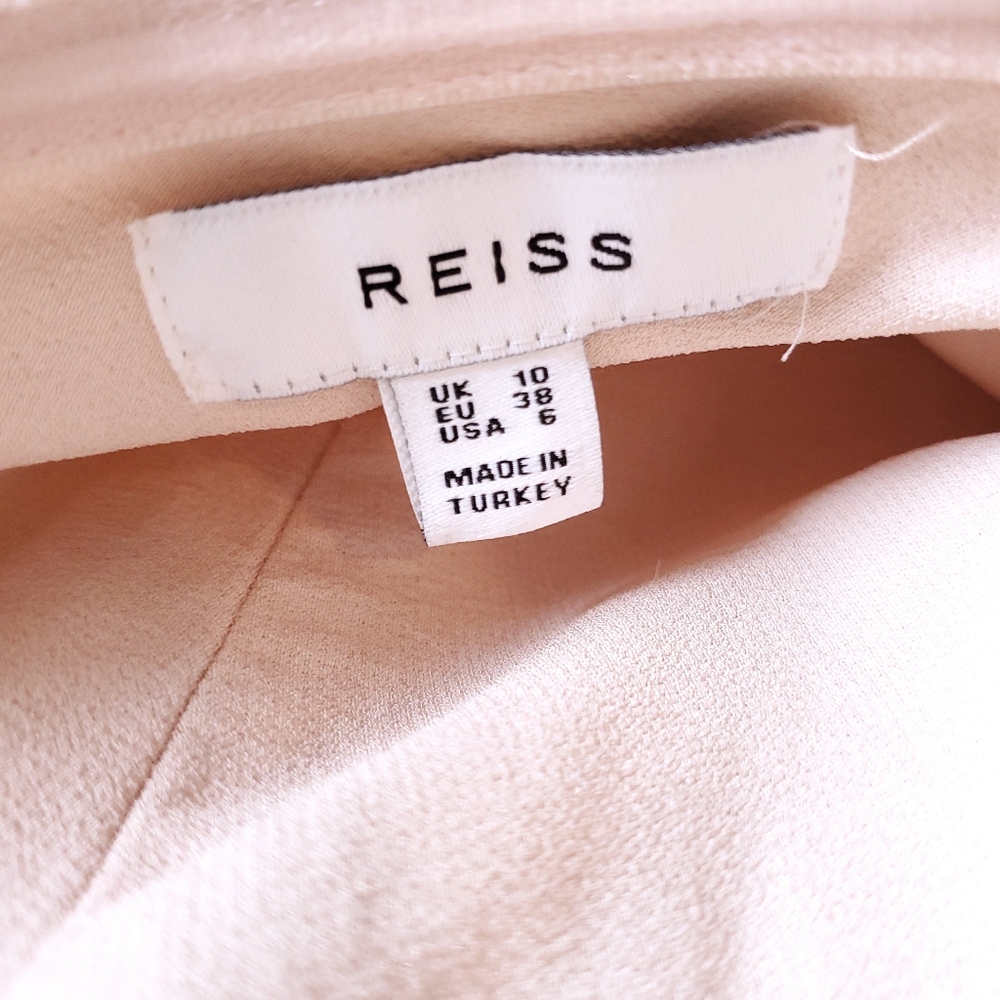 Reiss Freda Tie Halter Neck Blouse in Blush Nude Size Small 6 - Picture 10 of 16
